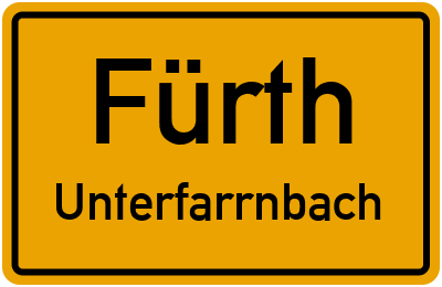Ortsschild Fürth Unterfarrnbach