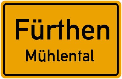 Straßenverzeichnis Fürthen Mühlental