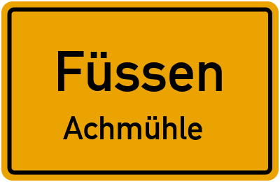 Straßenverzeichnis Füssen Achmühle