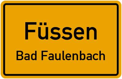 Straßenverzeichnis Füssen Bad Faulenbach