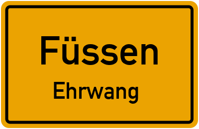 Straßenverzeichnis Füssen Ehrwang