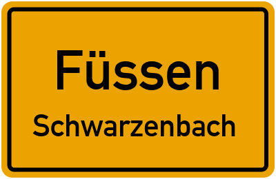 Straßenverzeichnis Füssen Schwarzenbach