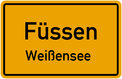 Straßenverzeichnis Füssen Weißensee