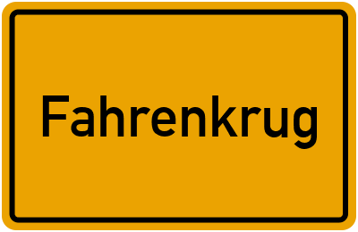 Ortsschild von Gemeinde Fahrenkrug in Schleswig-Holstein