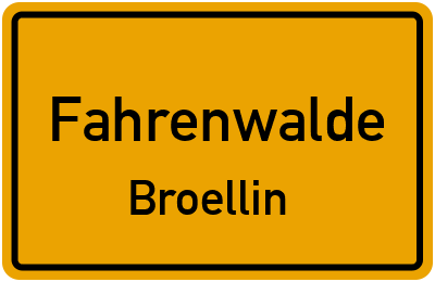 Straßenverzeichnis Fahrenwalde Broellin