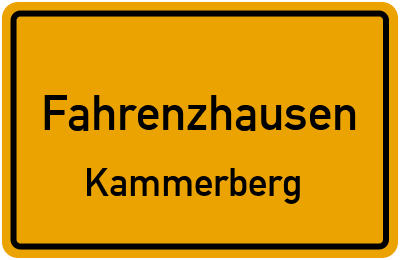 Ortsschild Fahrenzhausen Kammerberg