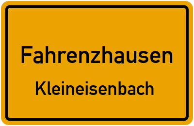 Straßenverzeichnis Fahrenzhausen Kleineisenbach