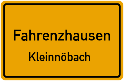 Straßenverzeichnis Fahrenzhausen Kleinnöbach