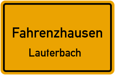 Straßenverzeichnis Fahrenzhausen Lauterbach