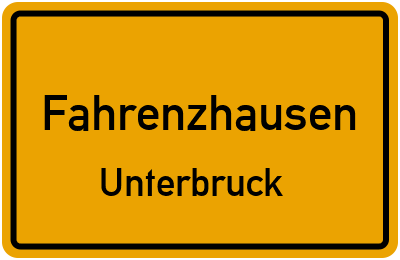 Straßenverzeichnis Fahrenzhausen Unterbruck