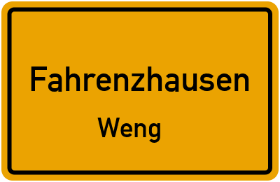 Straßenverzeichnis Fahrenzhausen Weng