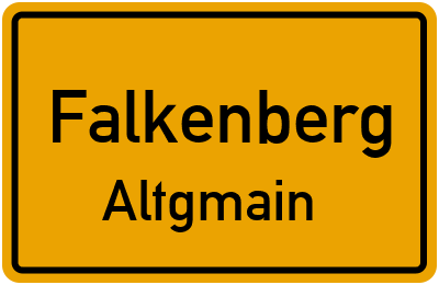 Straßenverzeichnis Falkenberg Altgmain