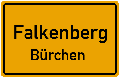 Straßenverzeichnis Falkenberg Bürchen