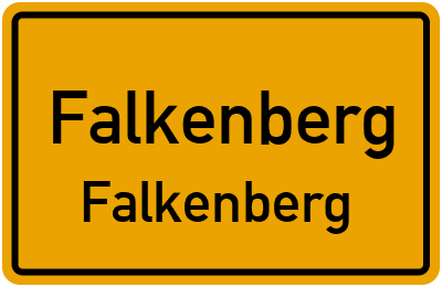 Ortsschild Falkenberg Falkenberg