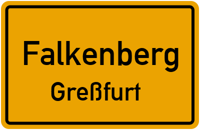 Straßenverzeichnis Falkenberg Greßfurt