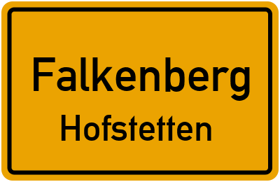 Straßenverzeichnis Falkenberg Hofstetten