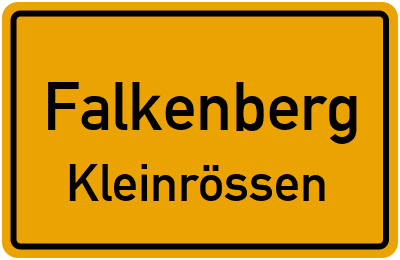Straßenverzeichnis Falkenberg Kleinrössen