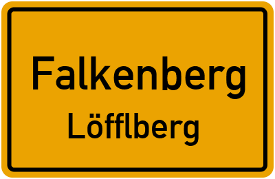 Straßenverzeichnis Falkenberg Löfflberg