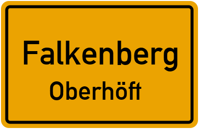 Straßenverzeichnis Falkenberg Oberhöft