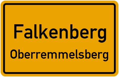 Straßenverzeichnis Falkenberg Oberremmelsberg