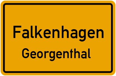 Straßenverzeichnis Falkenhagen Georgenthal