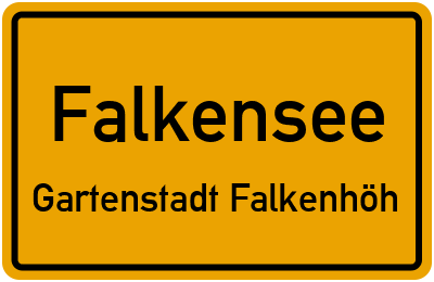 Straßenverzeichnis Falkensee Gartenstadt Falkenhöh