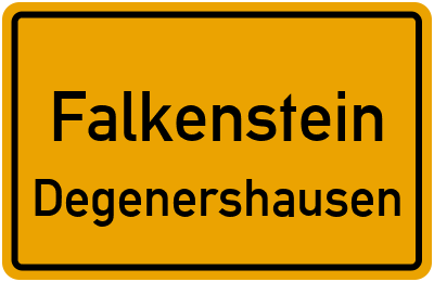 Straßenverzeichnis Falkenstein Degenershausen