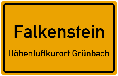 Straßenverzeichnis Falkenstein Höhenluftkurort Grünbach