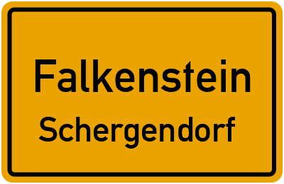 Ortsschild Falkenstein Schergendorf