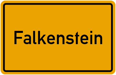 Ortsschild von Falkenstein in Hessen