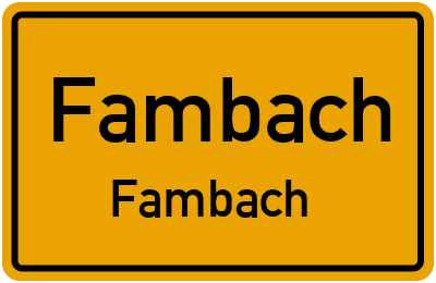 Straßenverzeichnis Fambach Fambach
