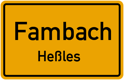 Straßenverzeichnis Fambach Heßles