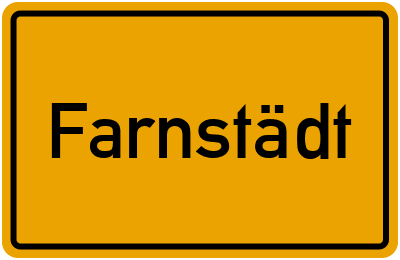 Ortsschild von Gemeinde Farnstädt in Sachsen-Anhalt
