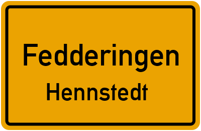 Straßenverzeichnis Fedderingen Hennstedt