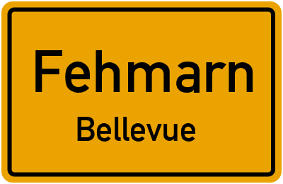 Ortsschild Fehmarn Bellevue