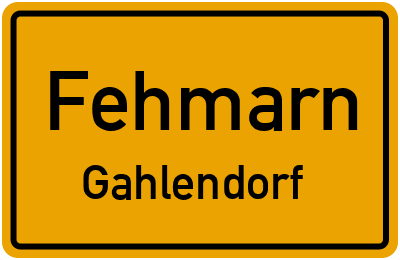 Ortsschild Fehmarn Gahlendorf