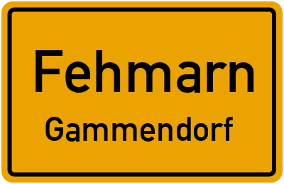 Ortsschild Fehmarn Gammendorf