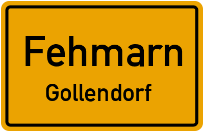 Ortsschild Fehmarn Gollendorf