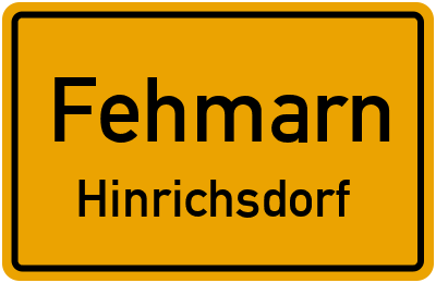 Ortsschild Fehmarn Hinrichsdorf