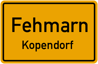 Ortsschild Fehmarn Kopendorf