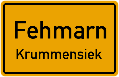 Straßenverzeichnis Fehmarn Krummensiek