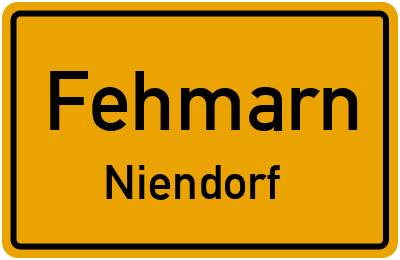 Ortsschild Fehmarn Niendorf