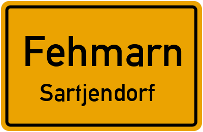 Ortsschild Fehmarn Sartjendorf