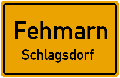 Ortsschild Fehmarn Schlagsdorf