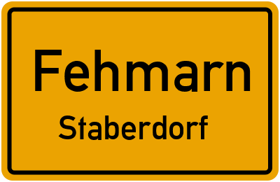Ortsschild Fehmarn Staberdorf