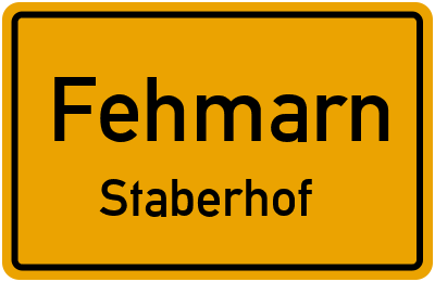 Ortsschild Fehmarn Staberhof