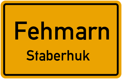 Ortsschild Fehmarn Staberhuk