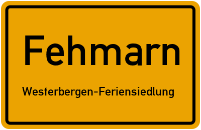 Straßenverzeichnis Fehmarn Westerbergen-Feriensiedlung