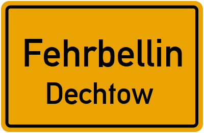 Straßenverzeichnis Fehrbellin Dechtow