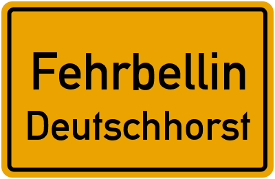 Straßenverzeichnis Fehrbellin Deutschhorst